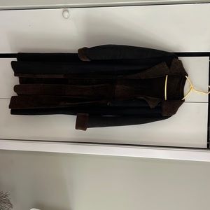 Sheepskin and leather coat Blue Duck size small